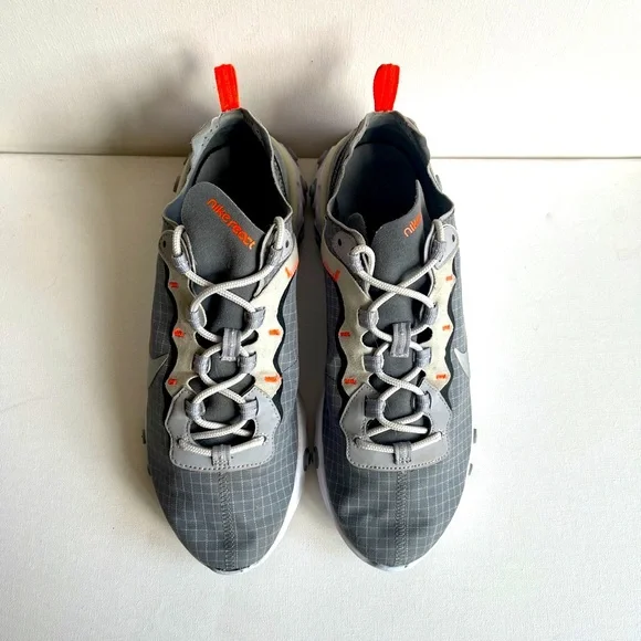 Nike React Element 55 ‘Cool Grey Grid’ CB1503-001 Trainers UK Size 8.5 - Picture 2 of 4